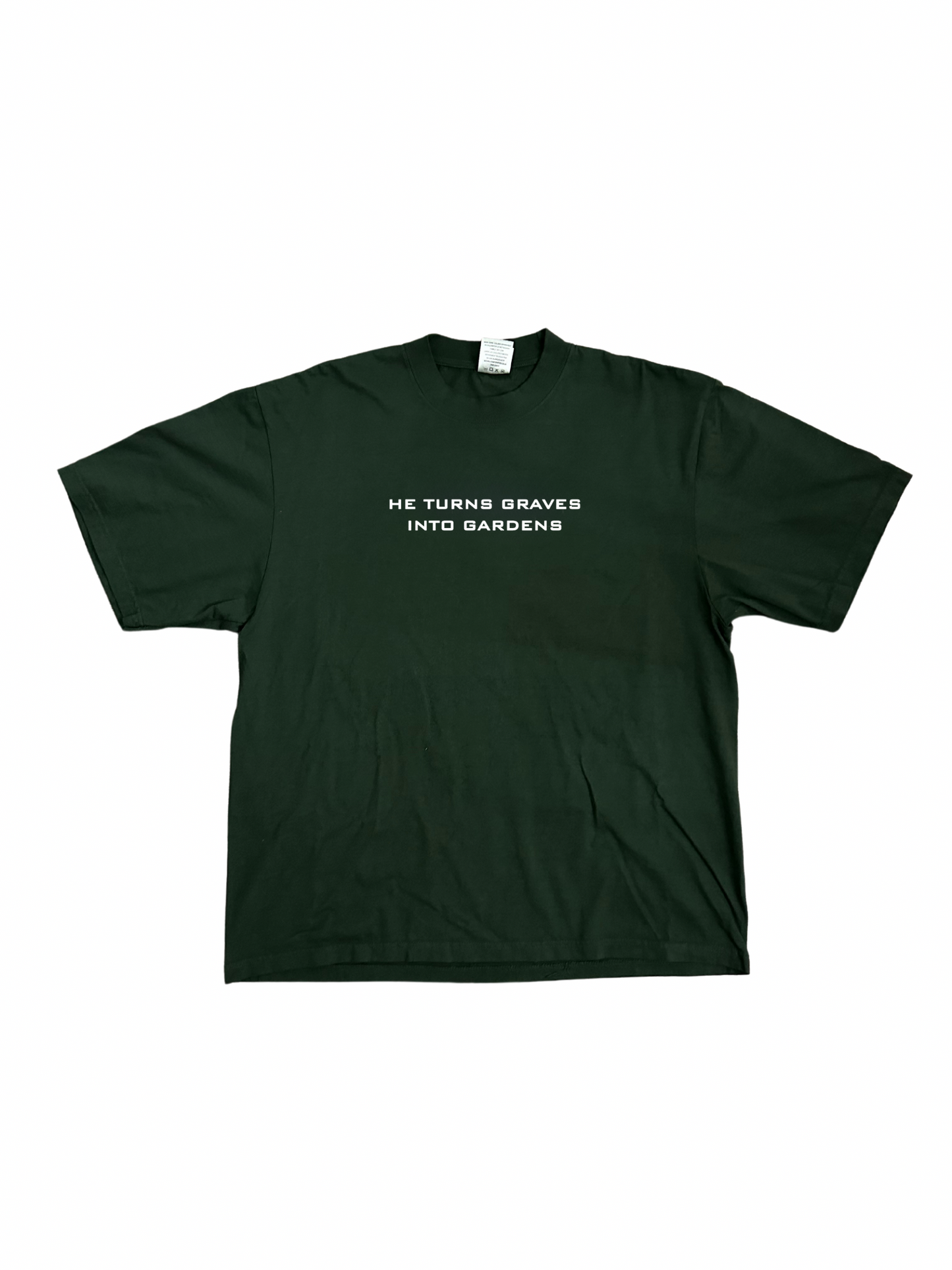 He Turns Graves Into Gardens Oversized Heavyweight T-shirt