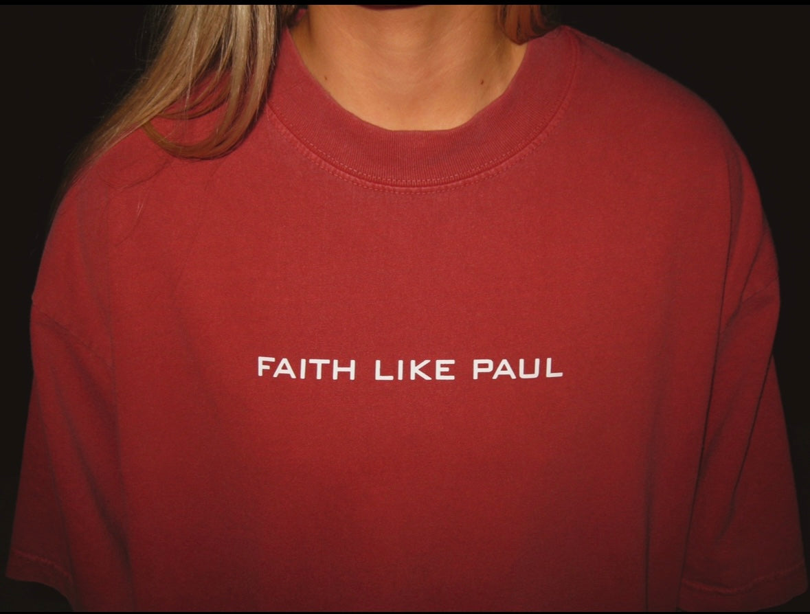 FAITH LIKE PAUL Oversized Heavyweight T-shirt